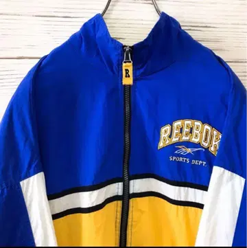 Reebok 나일론 자켓 파랑/노랑/화이트