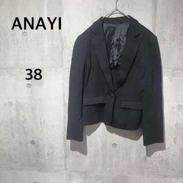 ANAYI 아나이 테일러드 자켓 블랙 나일론 폴리우레탄 38