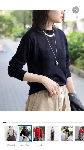 JOURNAL STANDARD 스이비 크루넥 풀오버 네이비