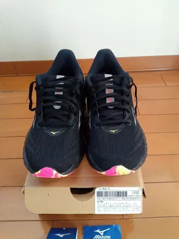 미즈노 웨이브 라이더 28 23.0 cm 블랙/멀티 컬러