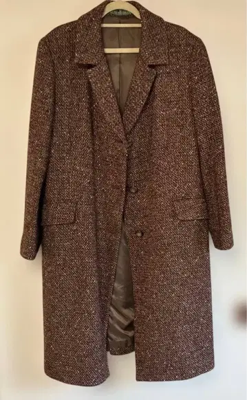 뉴요커 트위드 롱 코트 9호 레트로