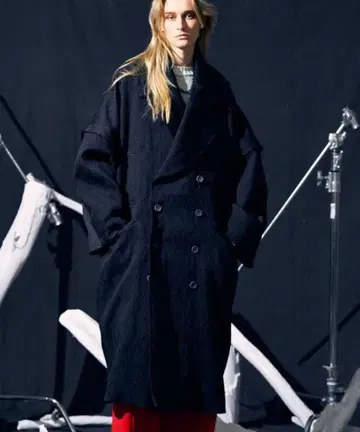 메종 스페셜 멀티 패브릭 오버 2way 판초 코트