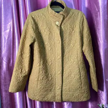 꽃무늬 퀼팅 자켓 베이지