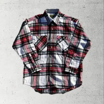 구제 온브레 체크 플란넬 셔츠 빈티지 긴팔 셔츠 90s
