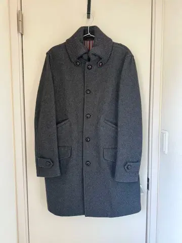 노리즈 울 그레이 미디엄 기장 코트