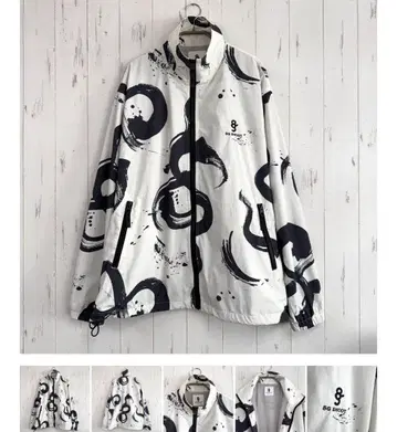 CALLIGRAPHY PATTERN NYLON JACKET 8gshoot