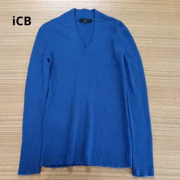 iCB 니트 리브 울 블루 파랑