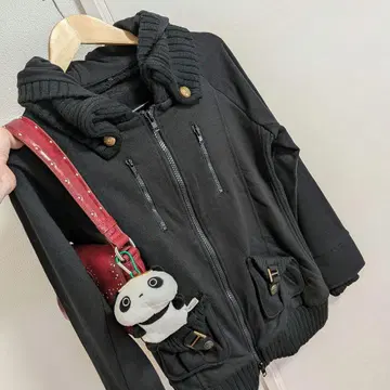 다크코어 y2k 그런지 더블 지퍼 후드티 헤이세이 NANA