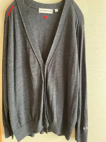 유니클로 ANYA HINDMARCH 다크 그레이 가디건 M