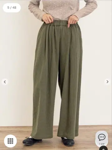 [ L 사이즈 ] 투 턱 루즈 스트레이트 팬츠