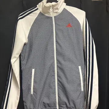 adidas 체크 무늬 트랙 자켓
