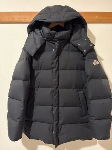 PYRENEX 후드 부착 다운 자켓 JP XL 블랙