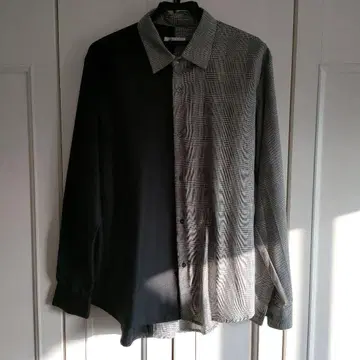 투톤 컬러 긴팔 캐주얼 셔츠