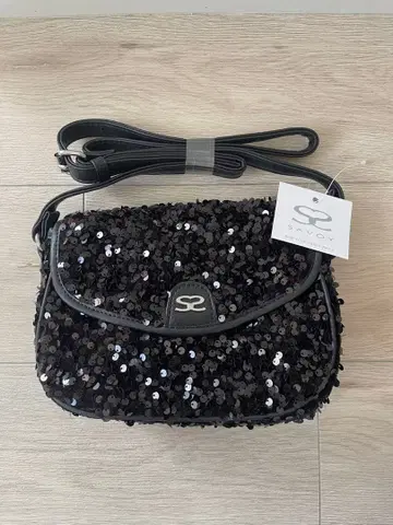 SAVOY 블랙 스팽글 숄더백