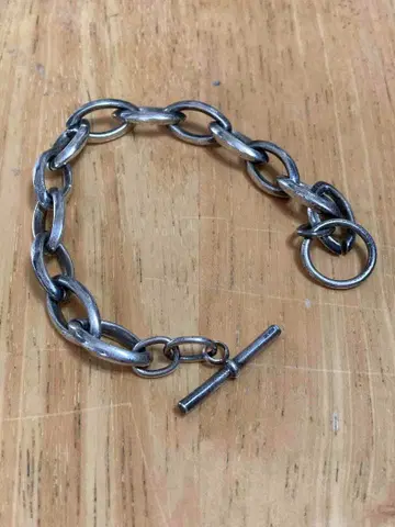 실버 체인 팔찌 토글식