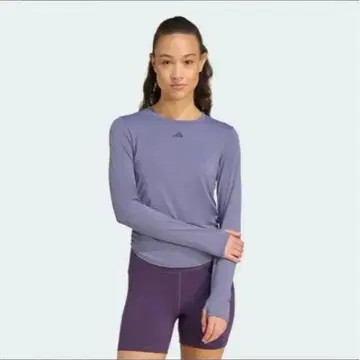adidas 아디다스 퍼플 긴팔 T셔츠 트레이닝 의류