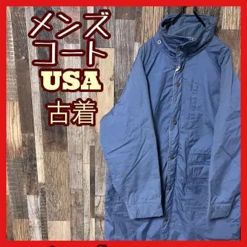 나일론 남성용 퍼플 L 무지 코트 USA 구제 의류 90s 긴팔