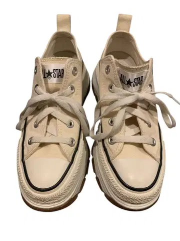 ALL STAR 크림색 통굽 스니커즈