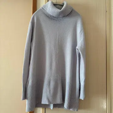 PLST 프레셔스 울 터틀넥 스웨터 M 블루