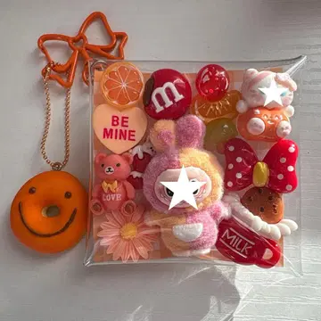 *가챠파우치 *몬스터 레드 x 오렌지