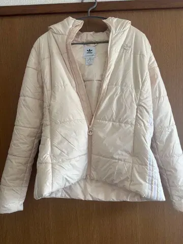 아디다스 adidas 후드 부착 다운 자켓 아이보리