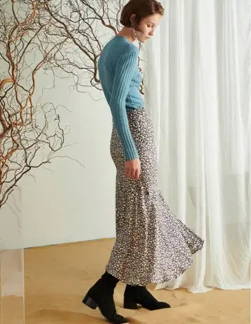 FRAY I.D 불규칙 밑단 머메이드 스커트