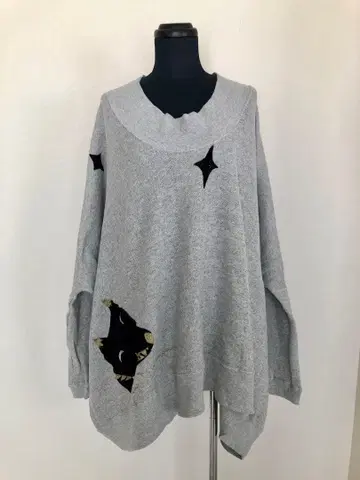 츠모리치사토 키라 늑대 빅 사이즈 맨투맨 그레이