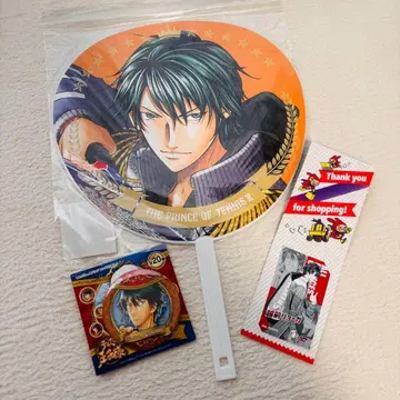 신 테니스의 왕자님 에치젠 료가 점보 부채 캔뱃지 특전 카드