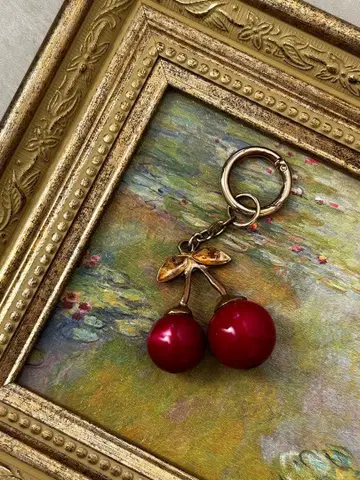 빈티지 체리형 키링