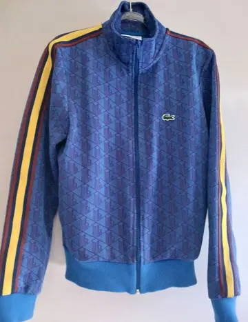 라코스테 모노그램 자카드 트랙 자켓
