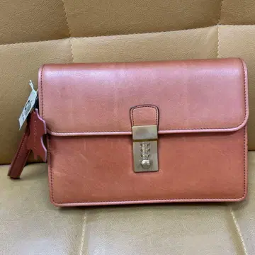 천연 가죽 브라운 클러치백 택 포함 새상품