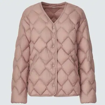 유니클로 핑크 울트라 라이트 다운 릴랙스 자켓 다운 자켓