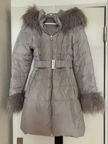 리젝시 롱 다운 핑크 그레이지