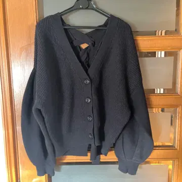 리본 포함 블랙 가디건 스나이델 snidel