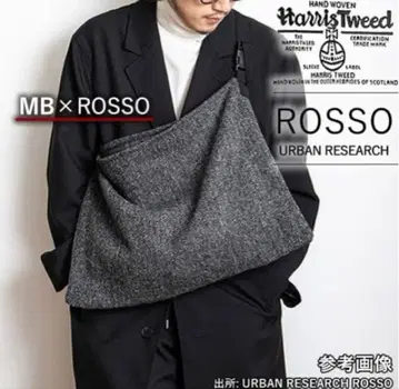 ROSSO x MB 해리스 트위드 숄더백 헤링본 새상품급