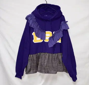 구제 의류 리메이크 프릴 후드티