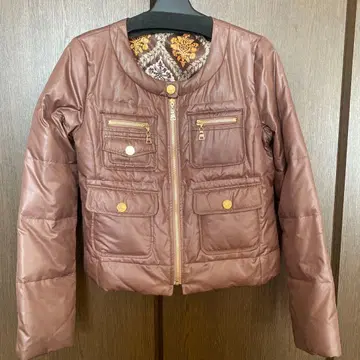 PRIDE 브라운 숏 다운 자켓