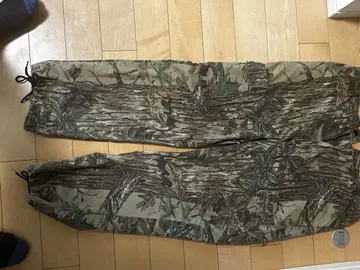 카모플라쥬 카고 팬츠 드로우 스트링 포함