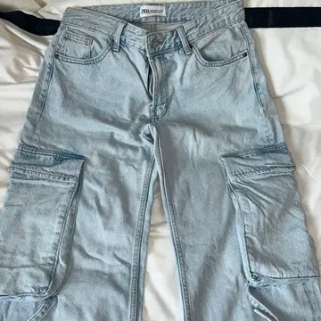 ZARA 라이트 블루 카고 데님