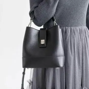 RANDA 가방 2WAY 소프트 버킷 백 블랙