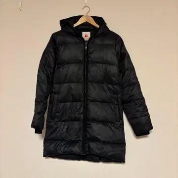새상품급 르꼬끄 스포르티브 롱 다운 코트 블랙 후드 M
