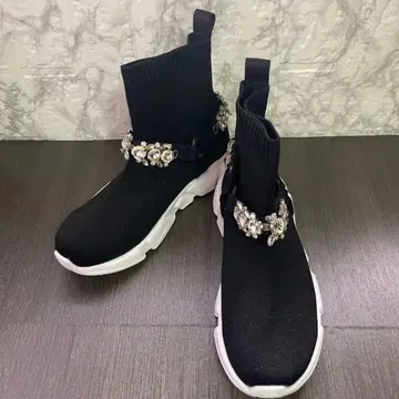 브리지트 버킨 비쥬 벨트 스니커즈 니트 스니커즈 블랙 22cm