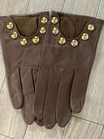 브라운 장갑 양가죽 가죽 골드비스 pinky&Dianne