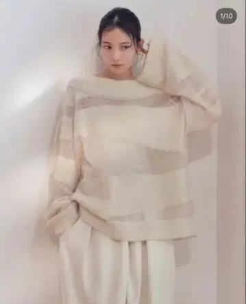 Andequal 안드콜 sheer pattern 니트