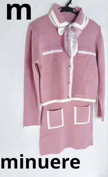 minuere 미누엘레 골프 여성용 트위드풍 니트 원피스 셋업풍