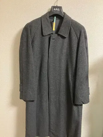 캐시미어 100% 그레이 체스터 코트