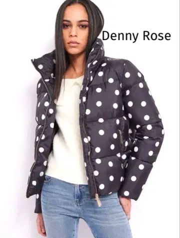 Denny Rose 너무 귀여운 데니 로즈 보틀넥 도트 무늬 다운