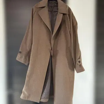 정장 셀렉트 카멜 체스터 코트 벨트 포함