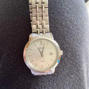 SEIKO SOM 실버 시계 작동하지 않음