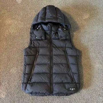 TATRAS 후드 부착 다운 베스트 블랙